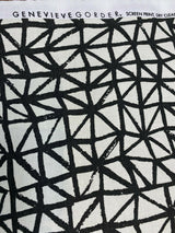 Waverly Genevieve Gorder Lattice Lace Inked Black Cotton Duck Fabric - Black/Charcoal And Beige, 54" Width (1 Yard)