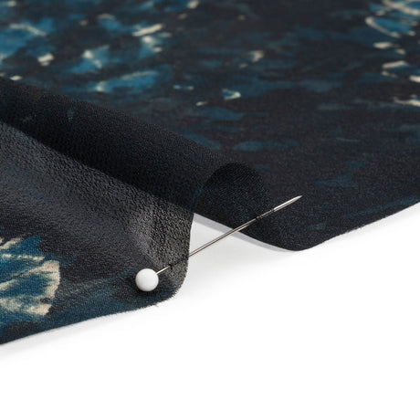 Mood Exclusive Navy All Fanned Out Viscose Chiffon