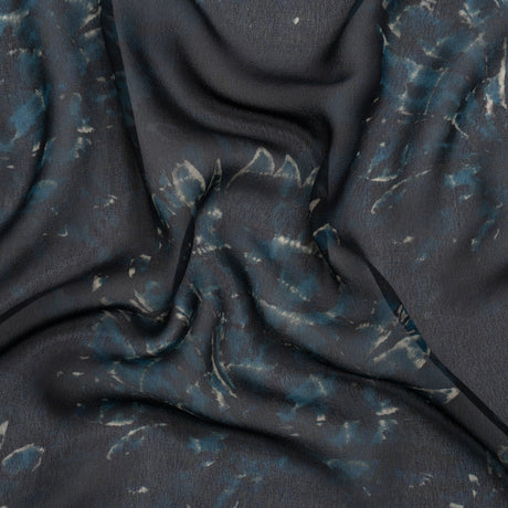 Mood Exclusive Navy All Fanned Out Viscose Chiffon
