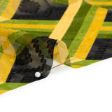 Geometric Burnout Polyester Woven Print - Green, Yellow and Black Geometric - Mood Exclusive Bananquit Babble