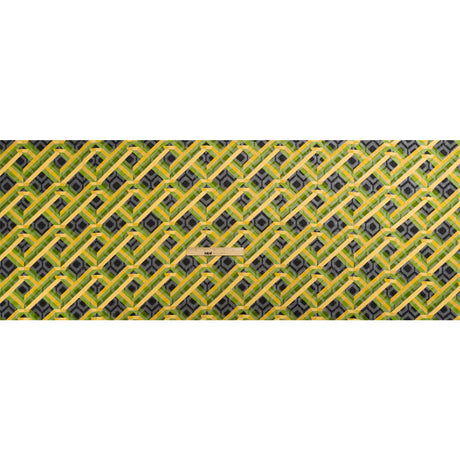 Geometric Burnout Polyester Woven Print - Green, Yellow and Black Geometric - Mood Exclusive Bananquit Babble