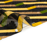 Geometric Burnout Polyester Woven Print - Yellow Zig Zags - Mood Exclusive Wicked Will Island