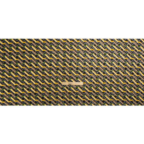 Geometric Burnout Polyester Woven Print - Yellow Zig Zags - Mood Exclusive Wicked Will Island