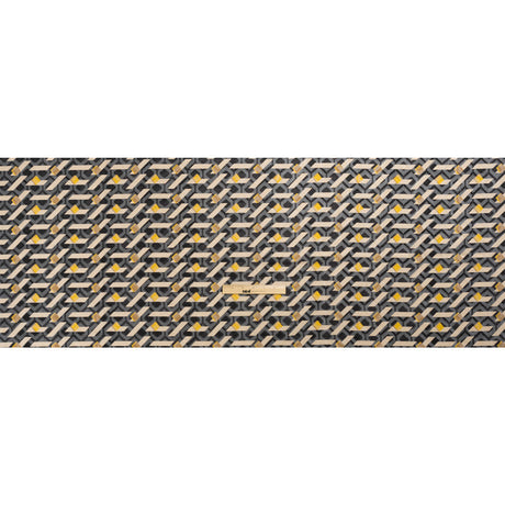 Geometric Burnout Polyester Woven Print - Black and Yellow Geometric - Mood Exclusive Treasures Untold