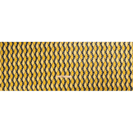 Geometric Burnout Polyester Woven Print - Saffron Yellow Waves - Mood Exclusive Mayfield Falls