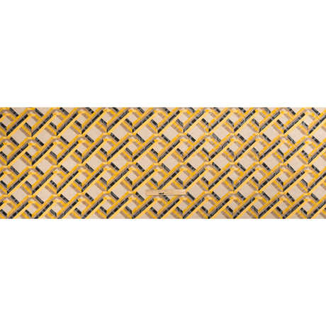 Geometric Burnout Polyester Woven Print - Yellow, Beige and Black Geometric - Mood Exclusive Bananquit Babble
