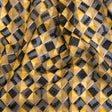 Geometric Burnout Polyester Woven Print - Yellow and Black Geometric - Mood Exclusive Raw Honey Glow