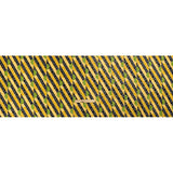 Geometric Burnout Polyester Woven Print - Goldenrod Half Circles and Stripes - Mood Exclusive Sunrise Kingdom