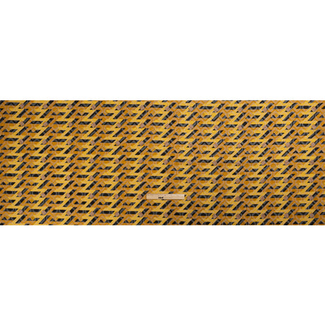 Geometric Burnout Polyester Woven Print - Golden Yellow and Black Geometric - Mood Exclusive Treasures Untold