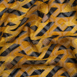 Geometric Burnout Polyester Woven Print - Golden Yellow and Black Geometric - Mood Exclusive Treasures Untold
