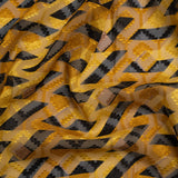 Geometric Burnout Polyester Woven Print - Golden Yellow and Black Geometric - Mood Exclusive Treasures Untold