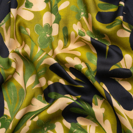 Mood Exclusive Green Tree of Life Striped Viscose Dobby