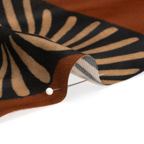 Mood Exclusive Brown Maggie's Medallions Striped Viscose Dobby