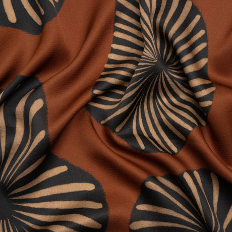 Mood Exclusive Brown Maggie's Medallions Striped Viscose Dobby