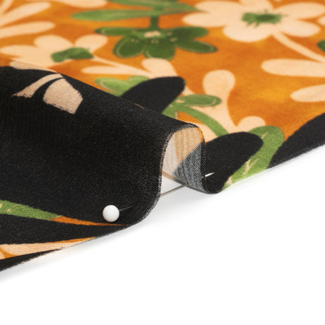 Mood Exclusive Orange Tree of Life Striped Viscose Dobby