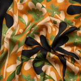 Mood Exclusive Orange Tree of Life Striped Viscose Dobby