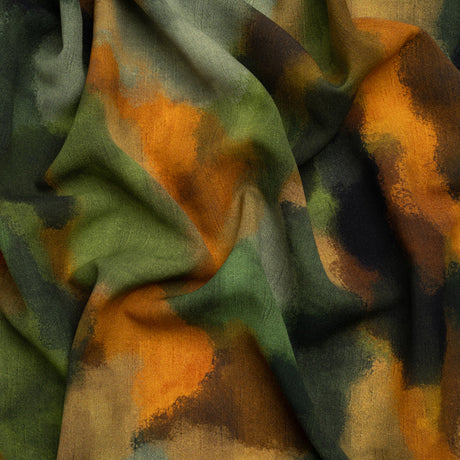Mood Exclusive Green Fade Away Lightweight Polyester Crepe