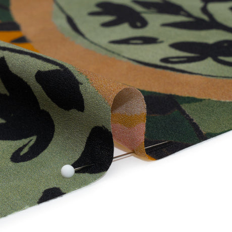 Mood Exclusive Mustard Vine Time Lightweight Recycled Polyester Crepe