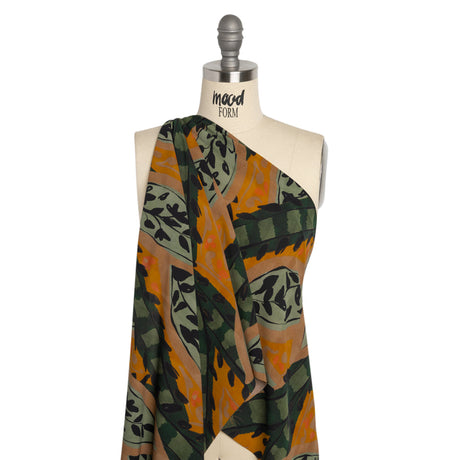 Mood Exclusive Mustard Vine Time Lightweight Recycled Polyester Crepe
