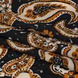 Mood Exclusive Black Here's to Paisley Lightweight Recycled Polyester Crepe