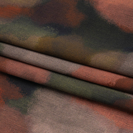 Mood Exclusive Red Fade Away Lightweight Polyester Crepe