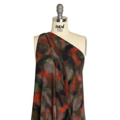 Mood Exclusive Red Fade Away Lightweight Polyester Crepe