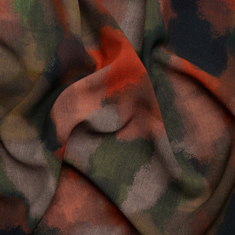 Mood Exclusive Red Fade Away Lightweight Polyester Crepe