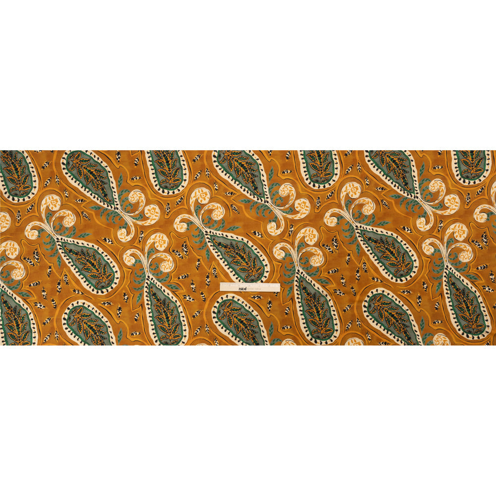 Mood Exclusive Tan Bountiful Blooms Lightweight Polyester Crepe