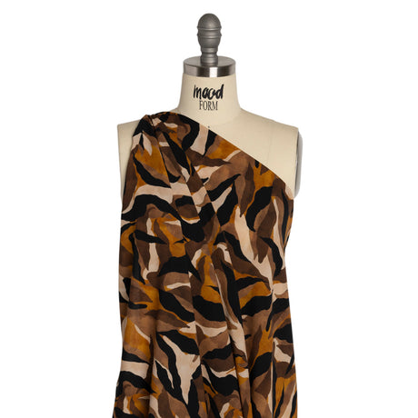 Mood Exclusive Brown Drowsy in Daintree Lightweight Polyester Crepe