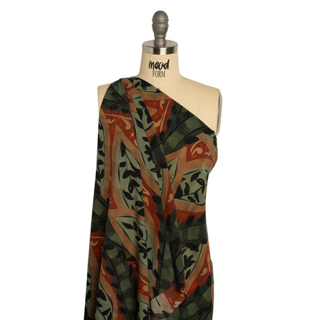Mood Exclusive Rust Vine Time Lightweight Recycled Polyester Crepe