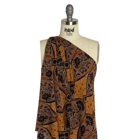 Mood Exclusive Brown Vale of Victoria Lightweight Polyester Crepe