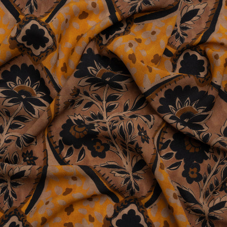 Mood Exclusive Brown Vale of Victoria Lightweight Polyester Crepe