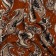 Mood Exclusive Brick Here's to Paisley Lightweight Recycled Polyester Crepe