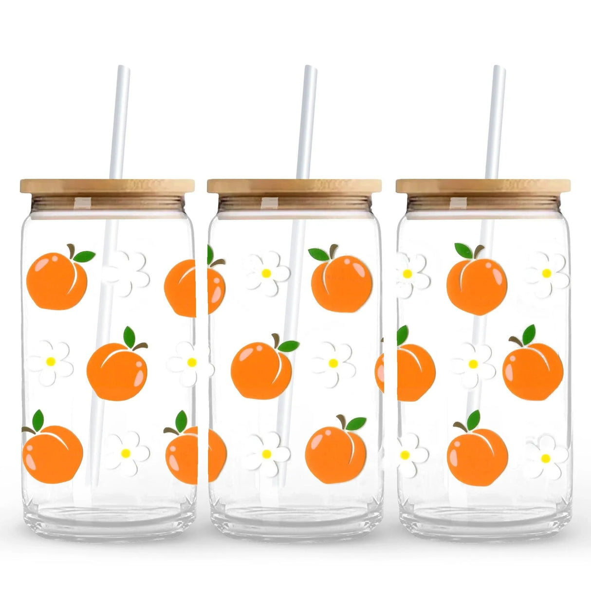 UV DTF Wrap - Peaches & Daisies (9.7" x4.3")