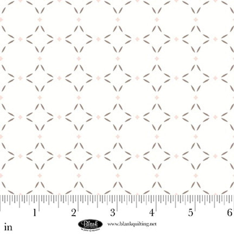 Cotton Print White Grid Sugar Dreams Fabric 44/45