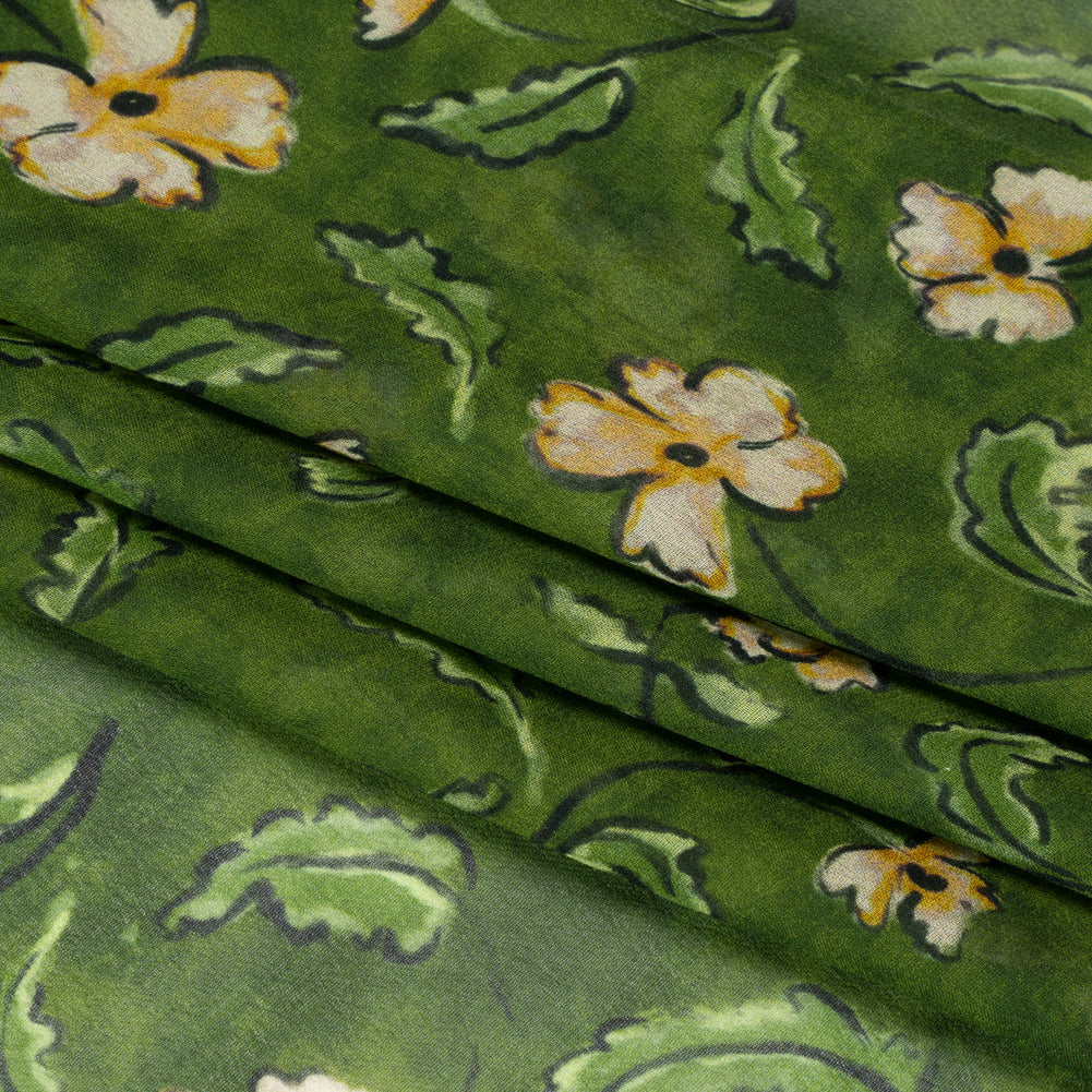 Mood Exclusive Green Beautiful Fool Viscose Chiffon
