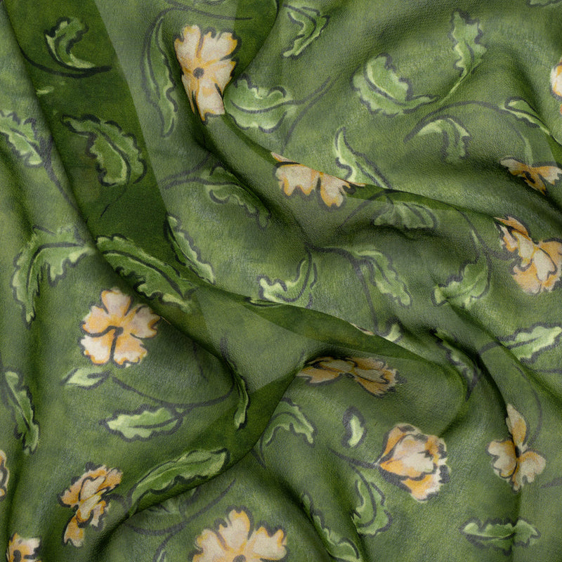 Mood Exclusive Green Beautiful Fool Viscose Chiffon