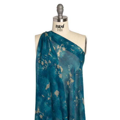 Mood Exclusive Indigo Quietly Cascades Viscose Chiffon