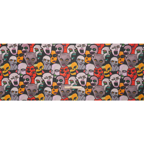 Mood Exclusive Red Nefarious Fiends Viscose Chiffon