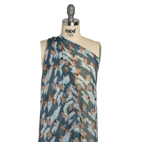 Mood Exclusive Blue Drowsy Dreamers Viscose Chiffon