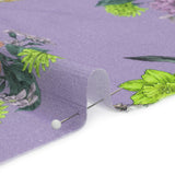 Crinkled Cotton Gauzy Woven Print - Light Purple Floral Bunches - Mood Exclusive Flower Shoppe