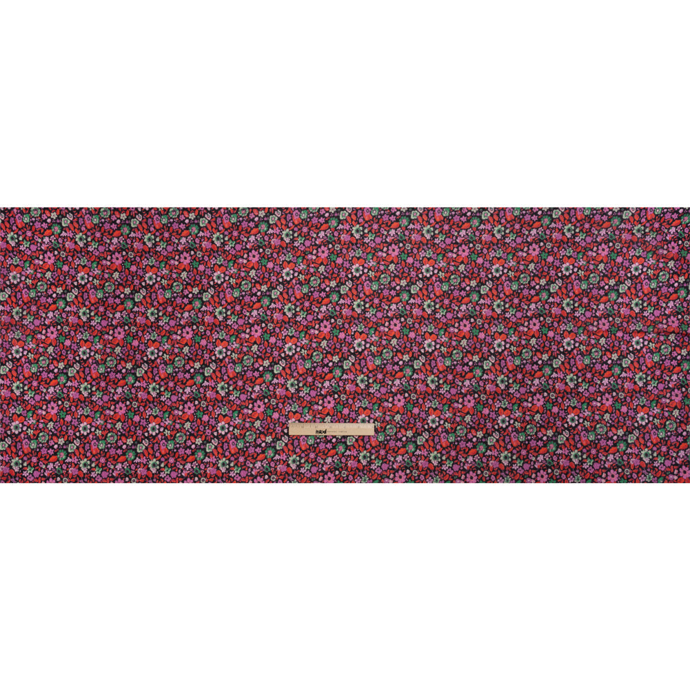 Crinkled Cotton Gauzy Woven Print - Red, Pink and Green Floral - Mood Exclusive The Perks of Being