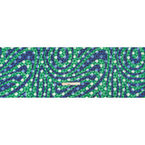 Crinkled Cotton Gauzy Woven Print - Green and Blue Flowers and Swirls on Checks - Mood Exclusive Gardener's Game