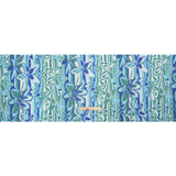Crinkled Cotton Gauzy Woven Print - Blue and Green Floral Ripples - Mood Exclusive Float On