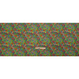 Crinkled Cotton Gauzy Woven Print - Green and Red Floral - Mood Exclusive The View Above