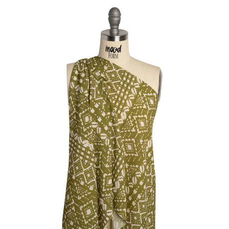 Mood Exclusive Green Sumatra Summit Crinkled Gauzy Viscose Crepe