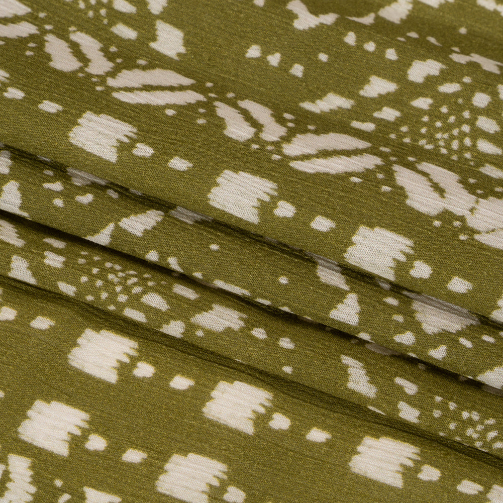 Mood Exclusive Green Sumatra Summit Crinkled Gauzy Viscose Crepe