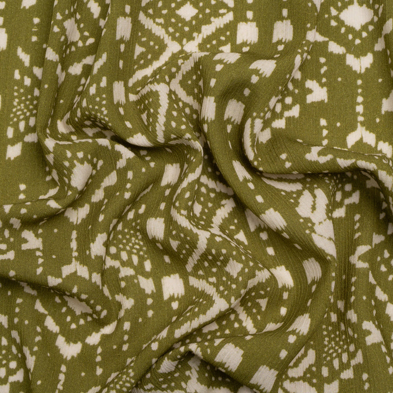 Mood Exclusive Green Sumatra Summit Crinkled Gauzy Viscose Crepe