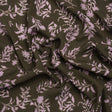 Mood Exclusive Olive Sprouting Sprigs Crinkled Gauzy Viscose Crepe