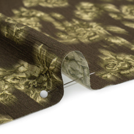Mood Exclusive Olive Fragrant Feelings Crinkled Gauzy Viscose Crepe